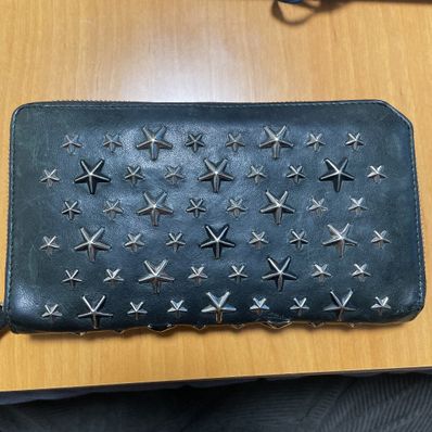 ラウンドファスナー 長財布 ダークグリーン