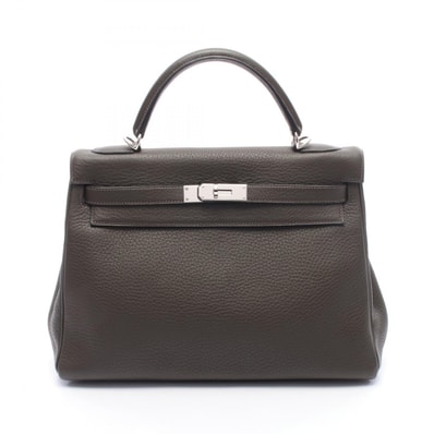 エルメス HERMES ケリー32 内縫い 2WAY ハンドバッグ バッグ トリヨンクレマンス トリヨンクレマンス □F刻印(2002年製造) レディース カーキ系 【中古】