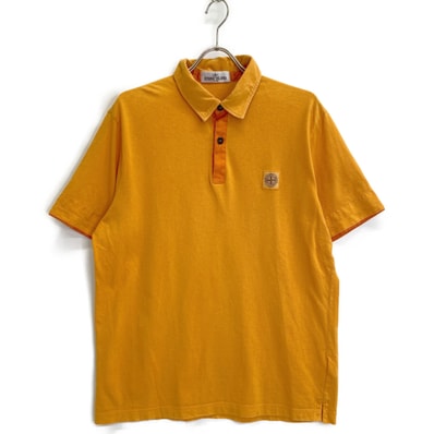 ストーンアイランド 561520962 オレンジ ロゴ ポロシャツ XL