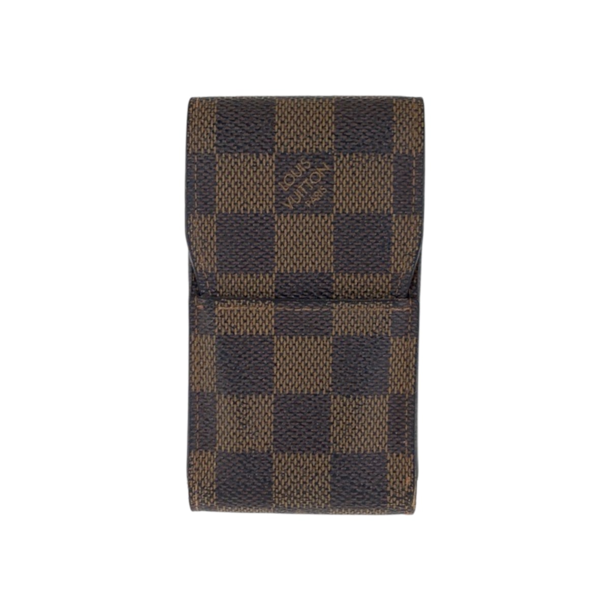 LOUIS VUITTON ルイヴィトン ダミエ エベヌ エテュイ シガレット ブラウン PVC シガレットケース 小物入れ 男女兼用 601045 【中古】
