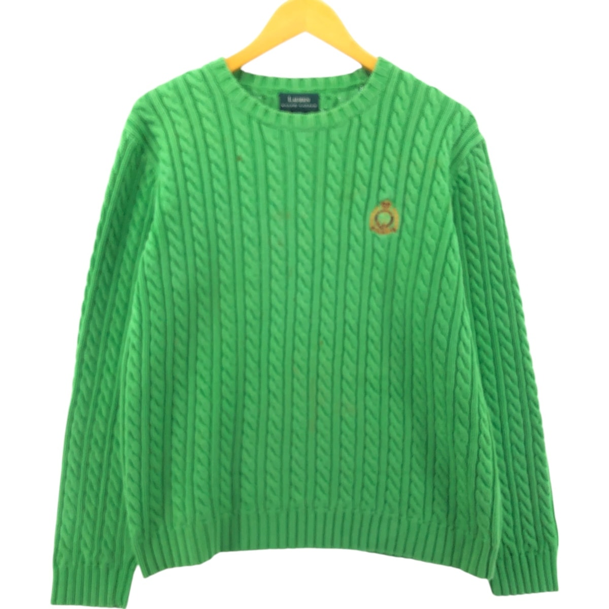 古着 ラルフローレン Ralph Lauren LAUREN ローレン ケーブル編み コットンニットセーター レディースM相当/eaa502029