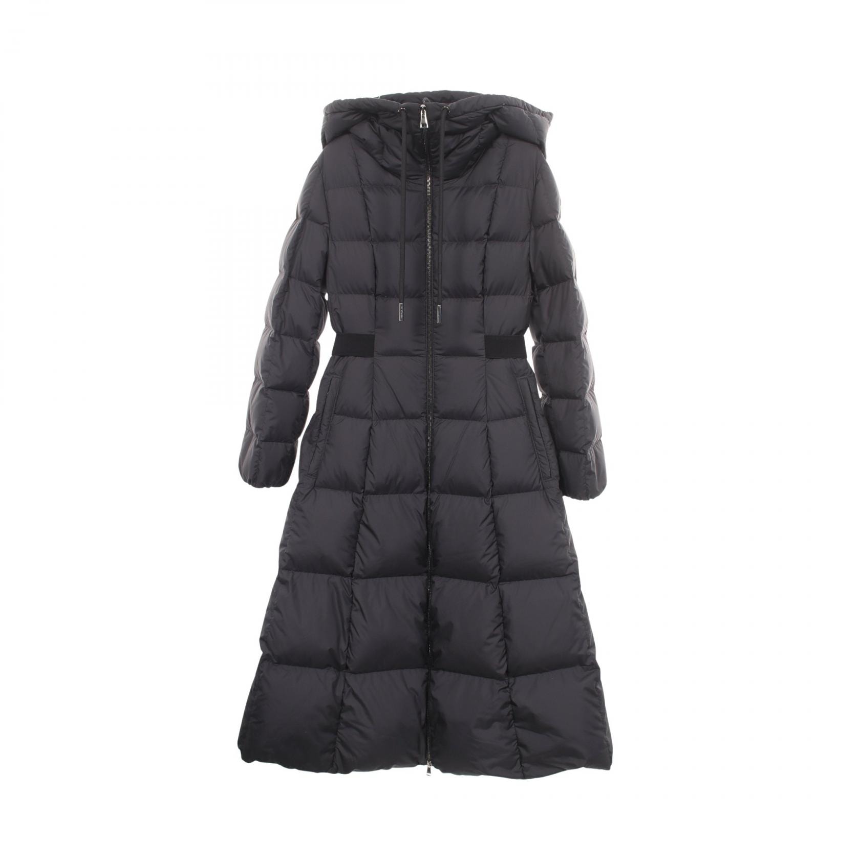 モンクレール MONCLER FAUCON フード付き ダウンジャケット 衣料品 アウター ポリエステル レディース ブラック系 1C00019 【中古】