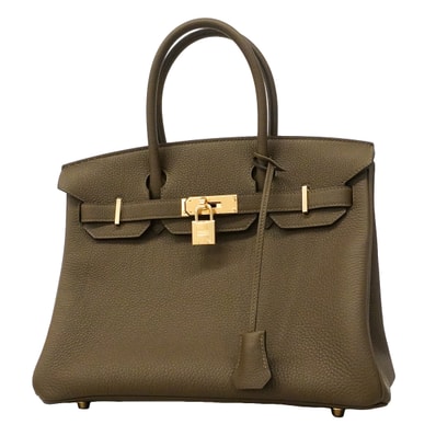 ★SALE【6hd4402-g】エルメス ハンドバッグ バーキン30 トゴ ヴェールロデン ゴールド金具 G刻印【中古】レディース