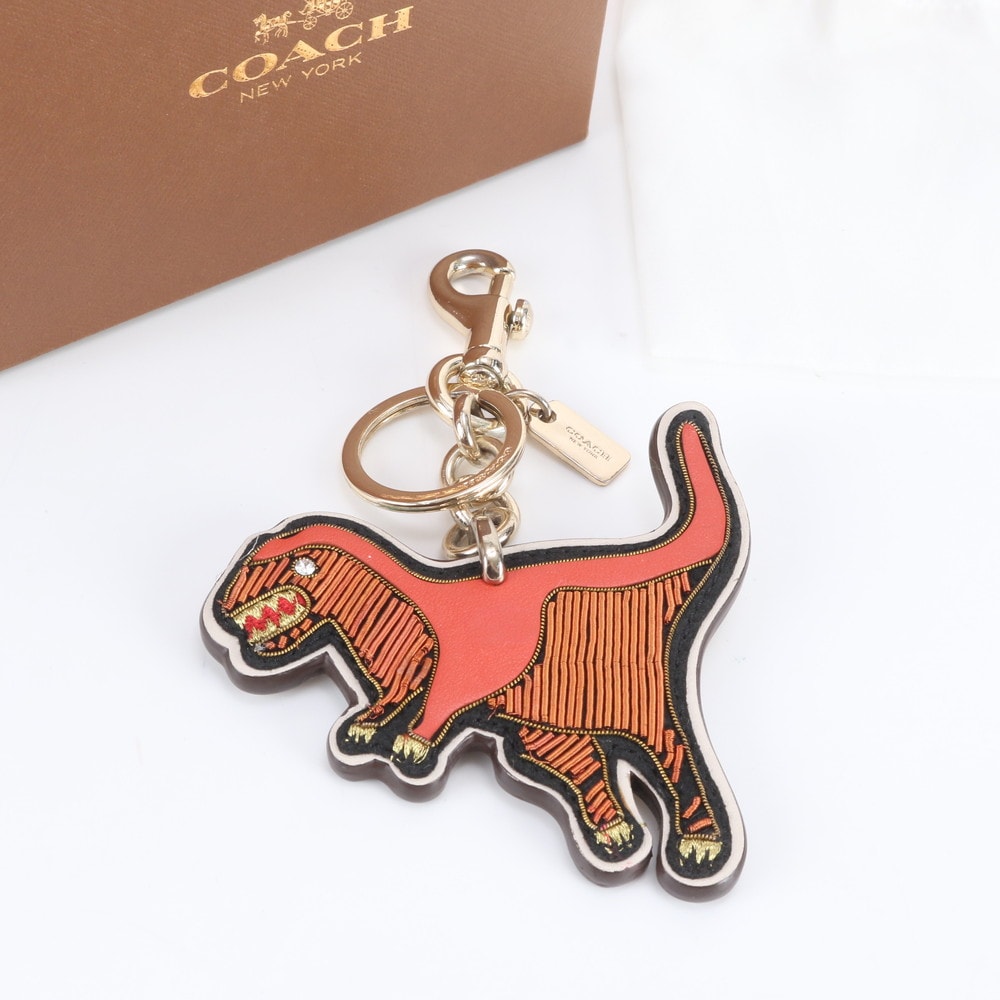 コーチ エンブロイダード レキシー バッグ キーリング ストラップ