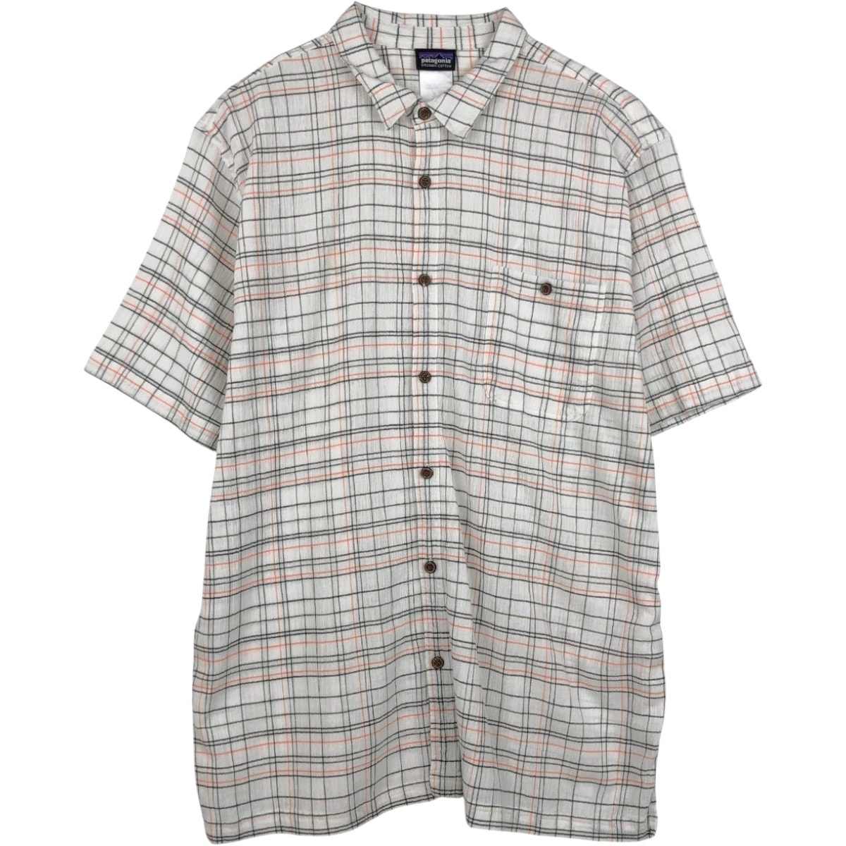 古着 パタゴニア Patagonia ORGANIC COTTON オーガニックコットン A/C シャツ 52921SP15 楊柳クレープ 半袖 コットン チェックシャツ ボックスシャツ メンズXXL相当/eaa660968