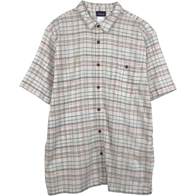 古着 パタゴニア Patagonia ORGANIC COTTON オーガニックコットン A/C シャツ 52921SP15 楊柳クレープ 半袖 コットン チェックシャツ ボックスシャツ メンズXXL相当/eaa660968