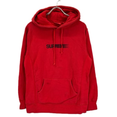 シュプリーム 16SS レッド motion logo フーディ M