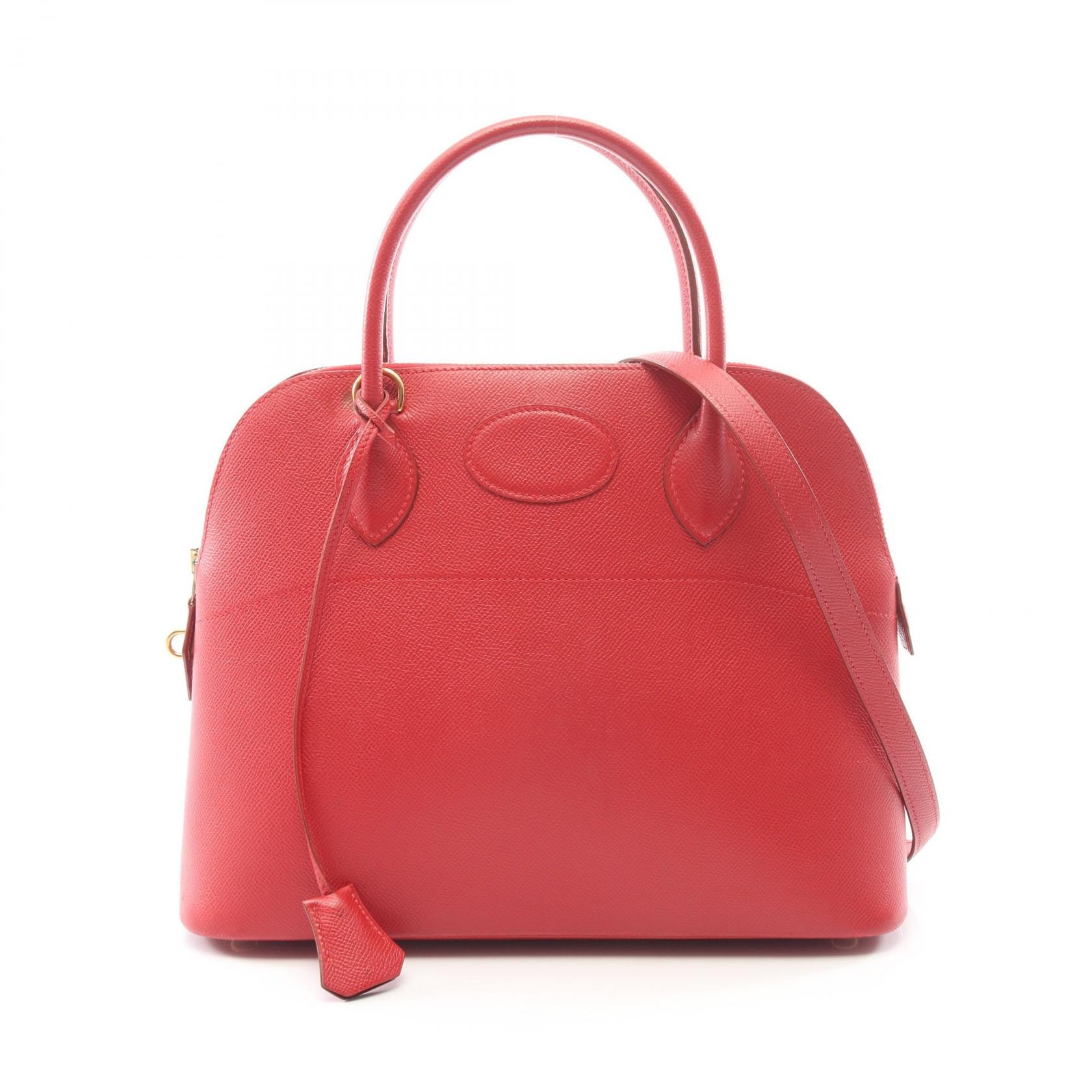 エルメス HERMES ボリード31 ルージュヴィフ 2WAY ハンドバッグ バッグ レザー クシュベル ルージュヴィフ □C刻印(1999年製造) レディース レッド系 【中古】