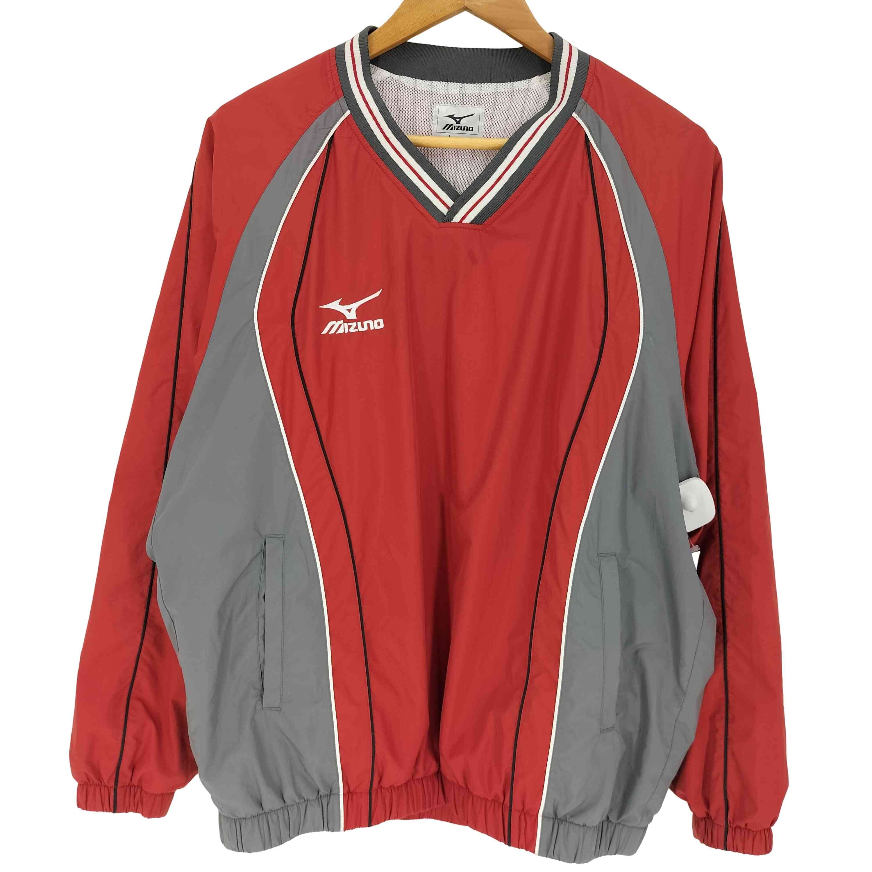 ロゴ刺繍 Vネック バックプリント ナイロン ジャケット【1142279458881】