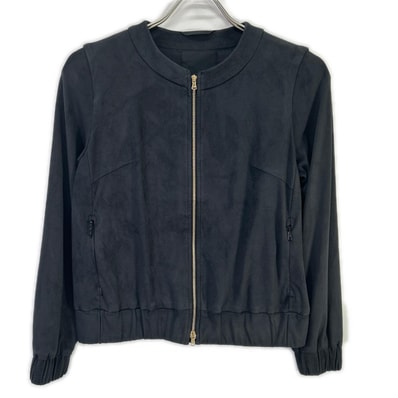 タトラス LTA18A4644 ブラック BLAZER ノーカラー スエード ジャケット 01