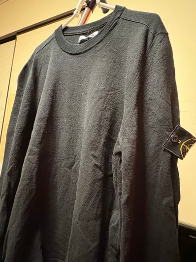 Stone Island Crewneck Knit 5100062 Light Raw Hand Organic Cotton "Black"