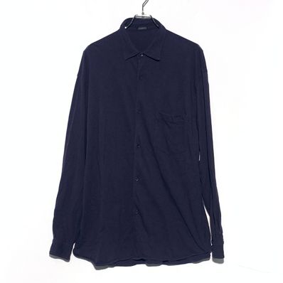 COMOLI cotton jersey comoli shirt navy