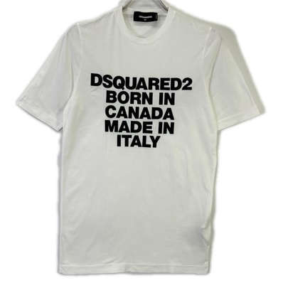 ディースクエアード S75GD0023 S22437 ロゴ メッセージ 半袖 Tシャツ XS