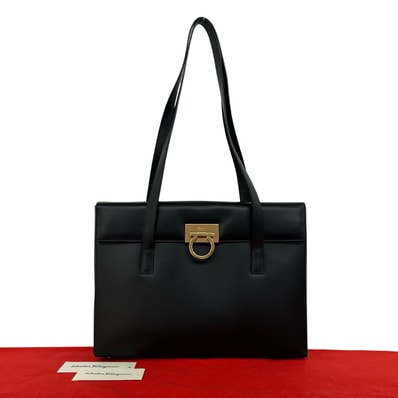 Salvatore Ferragamo サルヴァトーレフェラガモ ガンチーニ 金具 レザー トートバッグ ブラック
20239
