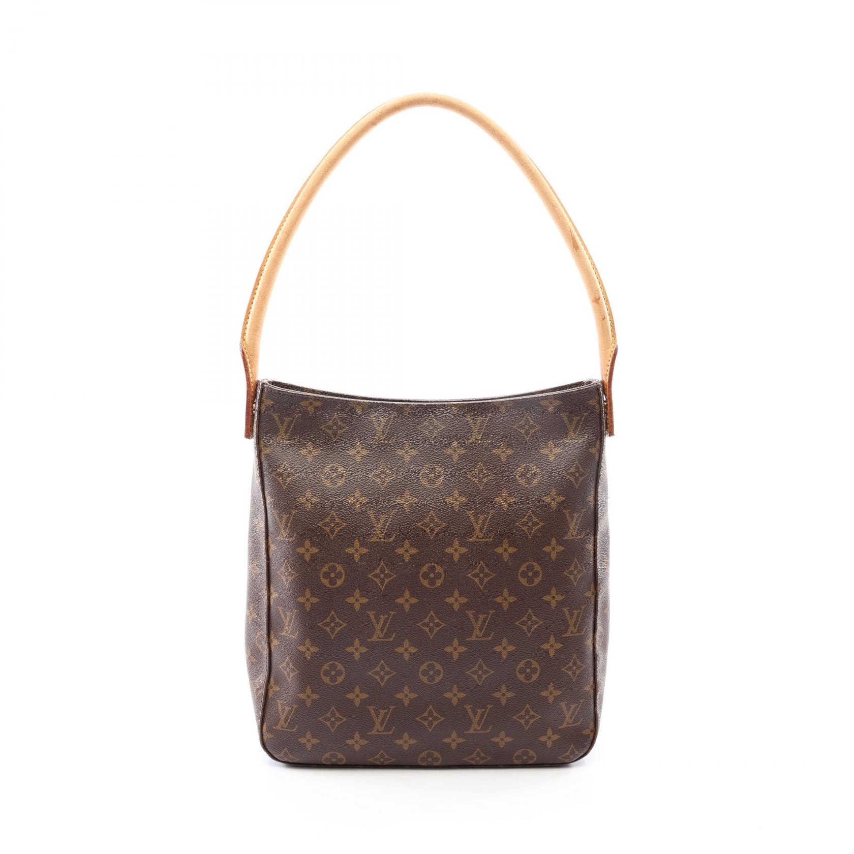 ルイ・ヴィトン LOUIS VUITTON ルーピングGM モノグラム ショルダーバッグ バッグ PVCコーティングキャンバス レザー レディース ブラウン系 M51145 【中古】