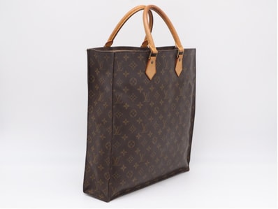 LOUIS VUITTON ルイ・ヴィトン モノグラム サックプラ M51140 ハンドバッグ ブラウン コーティングキャンバス レザー メンズ
