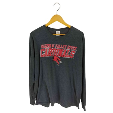 カレッジチームロゴプリント ロングスリーブTシャツ【1139689138533】