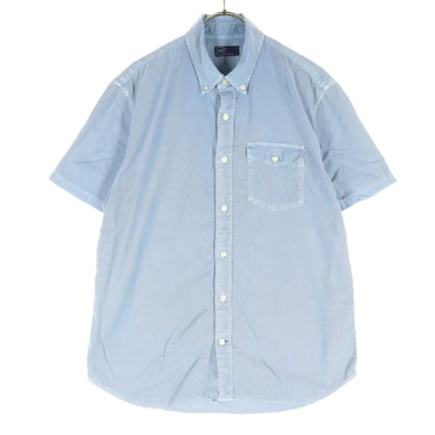 GAP ギャップ 半袖 ボタンダウン デニムシャツ M ブルー