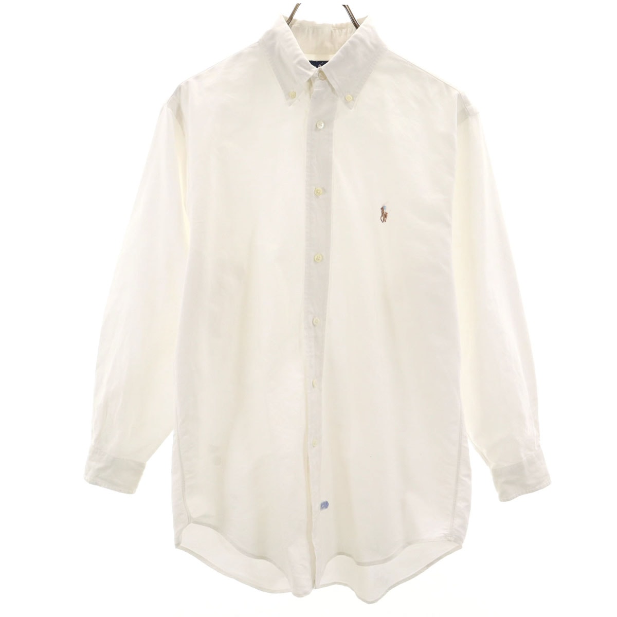 RALPH LAUREN ラルフローレン 長袖 オックスフォード ボタンダウンシャツ 15 1/2-32 ホワイト