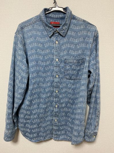 Supreme Arc Jacquard Denim Shirt "Blue"