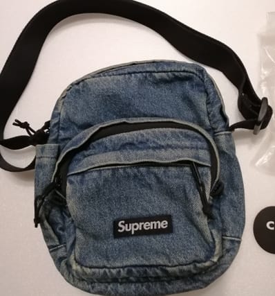 Supreme Denim Shoulder Bag "Washed Indigo"