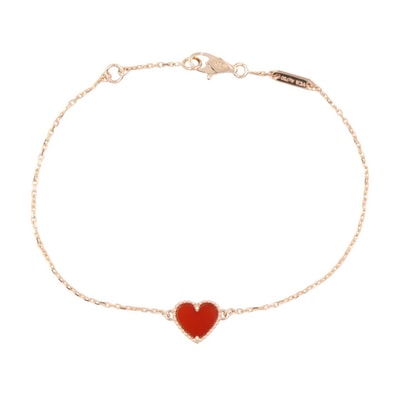 ヴァンクリーフ&アーペル Van Cleef & Arpels スウィート ハート カーネリアン ブレスレット ブレスレット アクセサリー K18PG(ピンクゴールド) カーネリアン レディース ゴールド系 / レッド系 VCARN59L00