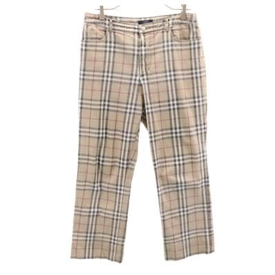 BURBERRY LONDON バーバリーロンドン ノバチェック柄 ロングパンツ 15 ベージュ 三陽商会