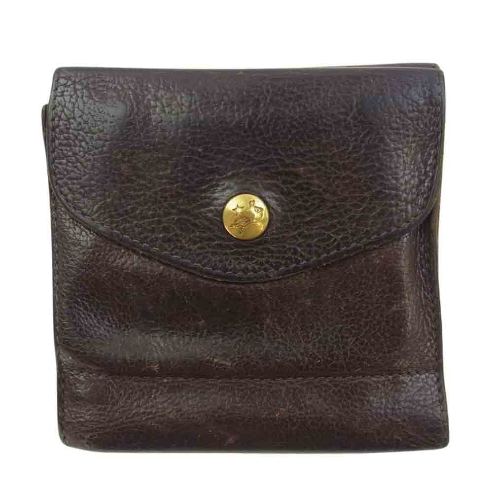 IL BISONTE イルビゾンテ ウォレット 二つ折り レザー ウォレット 財布 ブラウン系【中古】