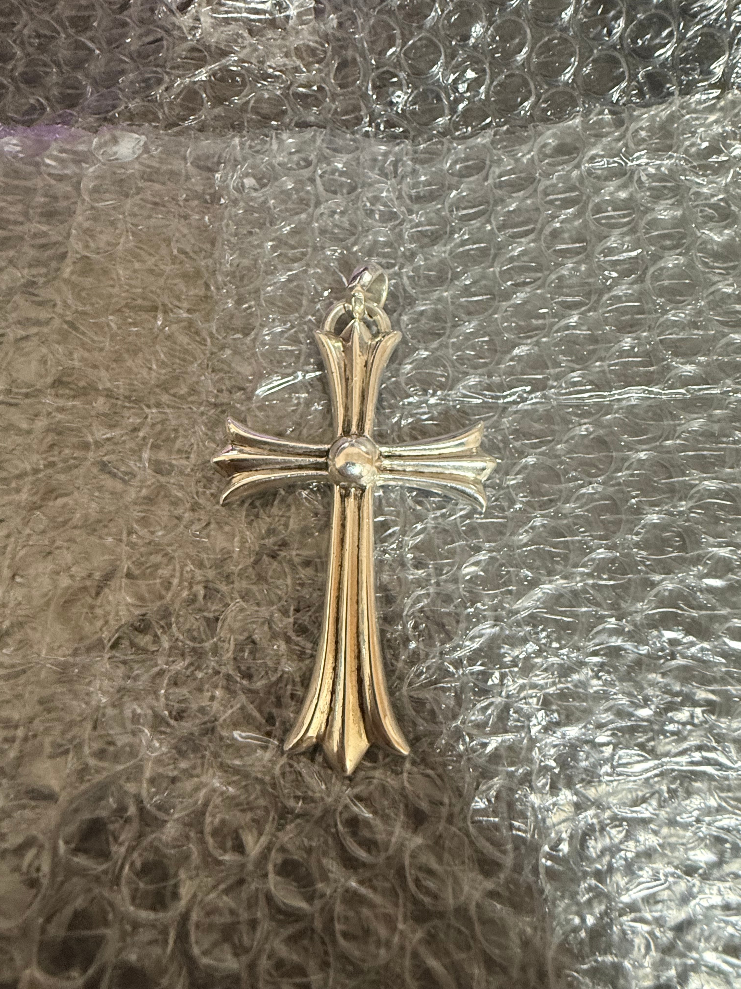 Chrome Hearts Large CH Cross Pendant with Plane Bail "Silver"