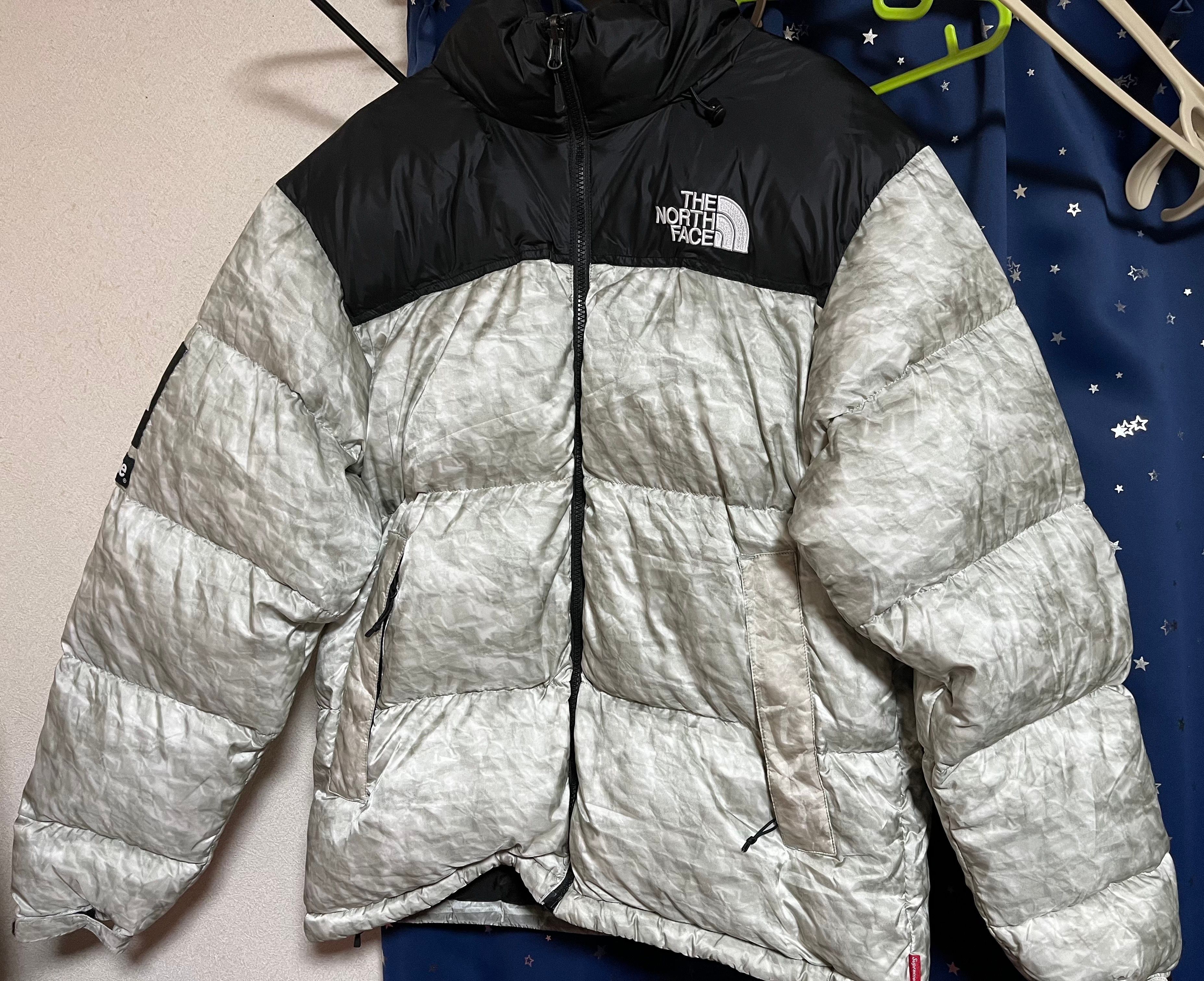 Supreme x The North Face Nuptse Jacket "White Paper Print"