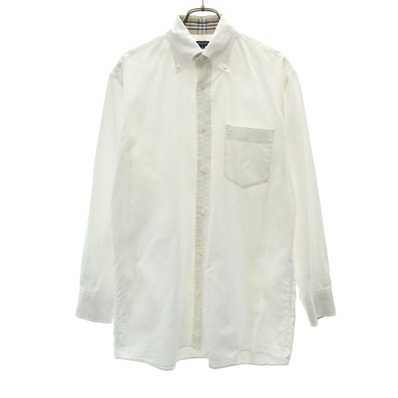 BURBERRY LONDON バーバリーロンドン 長袖 ボタンダウンシャツ M ホワイト