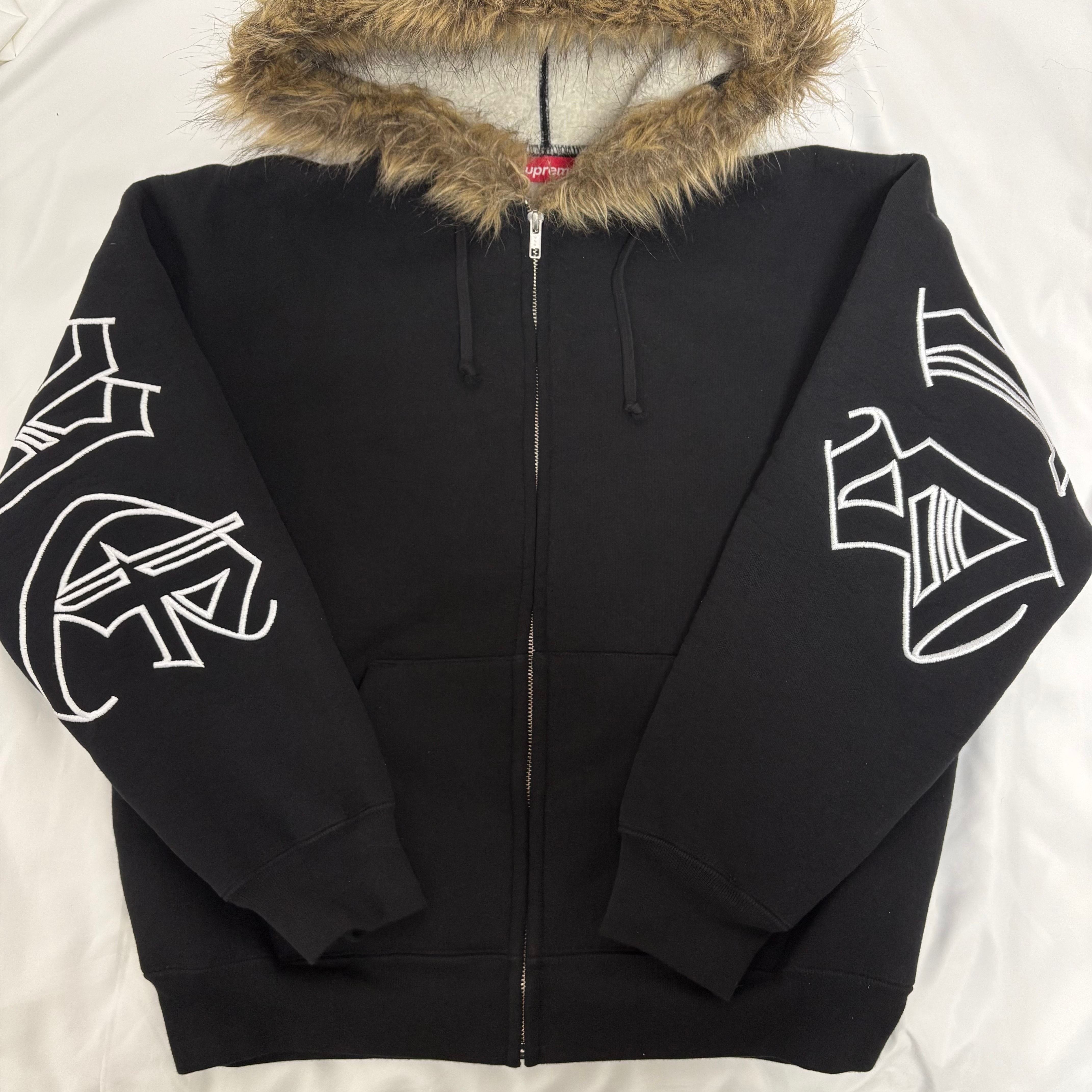 Supreme Faux Fur Zip Up Hooded Sweatshirt 
