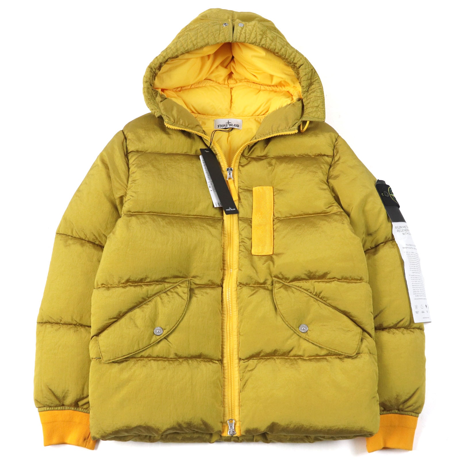 ストーンアイランド ダウンジャケット イエロー メンズ S 771543619