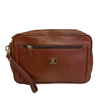 バーバリー BURBERRY セカンドバッグ クラッチ チェック ブラウン