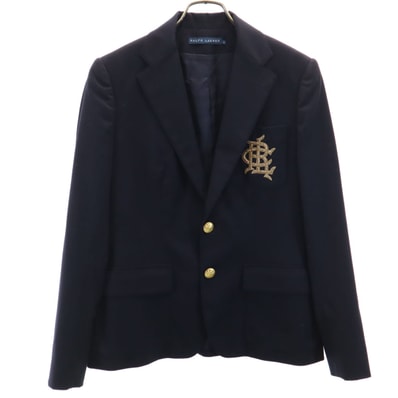 RALPH LAUREN ラルフローレン イタリア製 金ボタン テーラードジャケット 6 ネイビー ブレザー