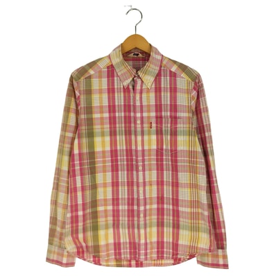 00s Red Tab チェック ボタンダウンシャツ【1137933112490】