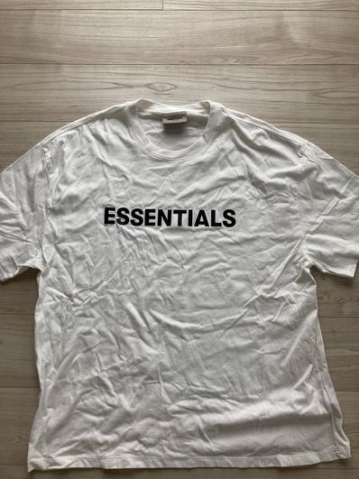 FEAR OF GOD ESSENTIALS 3D Silicon Applique Boxy T-Shirt "White"