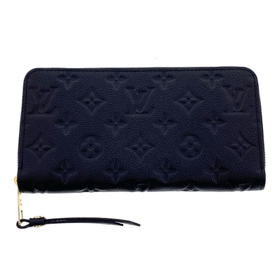 LOUIS VUITTON ルイ・ヴィトン ジッピー ウォレット 長財布 M61864 モノグラムアンプラント ブラック レディース【中古】