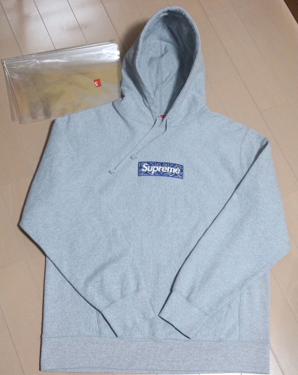 Supreme Bandana Box Logo Hooded Sweatshirt "Grey"