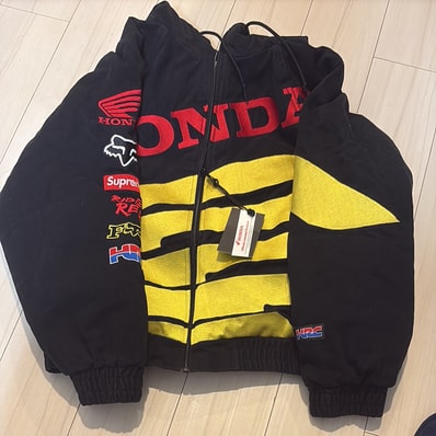 Supreme / Honda / Fox Racing Puffy Zip Up Work Jacket "Black"