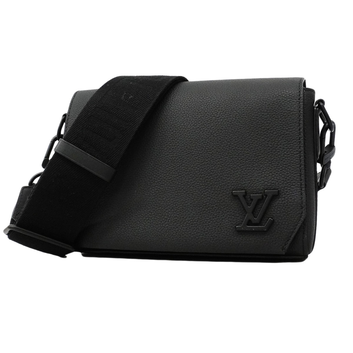 【6ic3782】ルイヴィトン ショルダーバッグ LVアエログラム テイクオフメッセンジャーPM M24769 ノワール【中古】メンズ