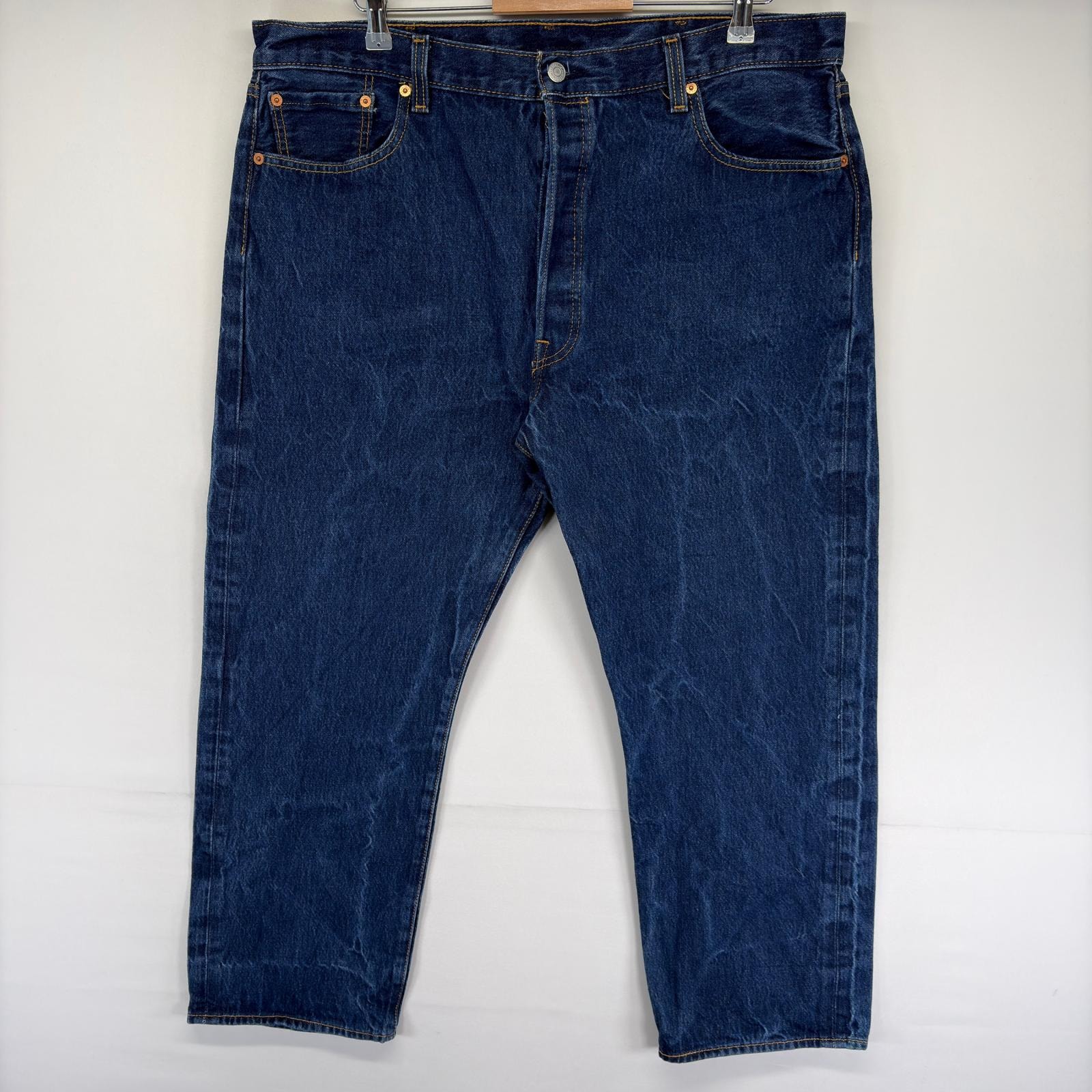 古着 リーバイス Levi's パンツ デニム ストレート ボタンフライ ジーパン 大きいサイズ 501 5ポケット w42 L30  ブルー系 メンズ