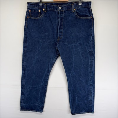 古着 リーバイス Levi's パンツ デニム ストレート ボタンフライ ジーパン 大きいサイズ 501 5ポケット w42 L30 ブルー系 メンズ
