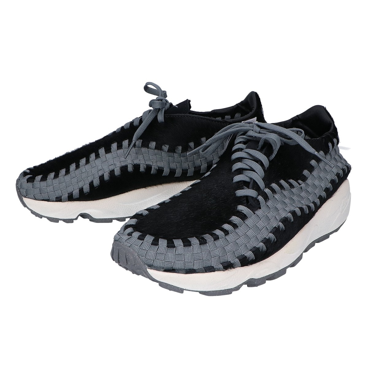 ナイキ 【新品同様】FB1959-001 AIR FOOTSCAPE WOVEN ハラコレザー切替 スニーカー 28