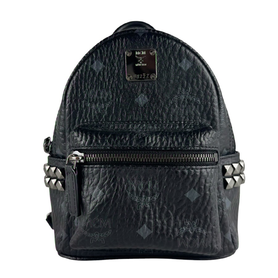 エム シー エム MCM リュック レザー ブラック レディース【中古】 z10087