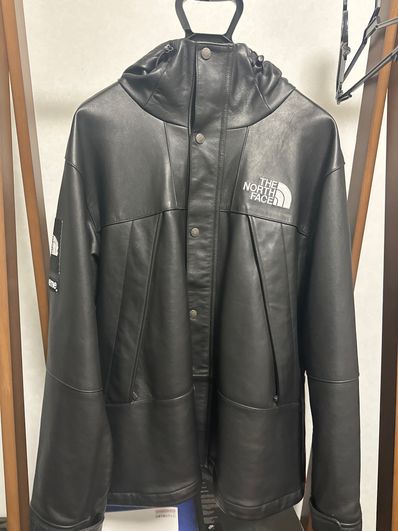 Supreme x The North Face Leather Mountain Parka "Black"
