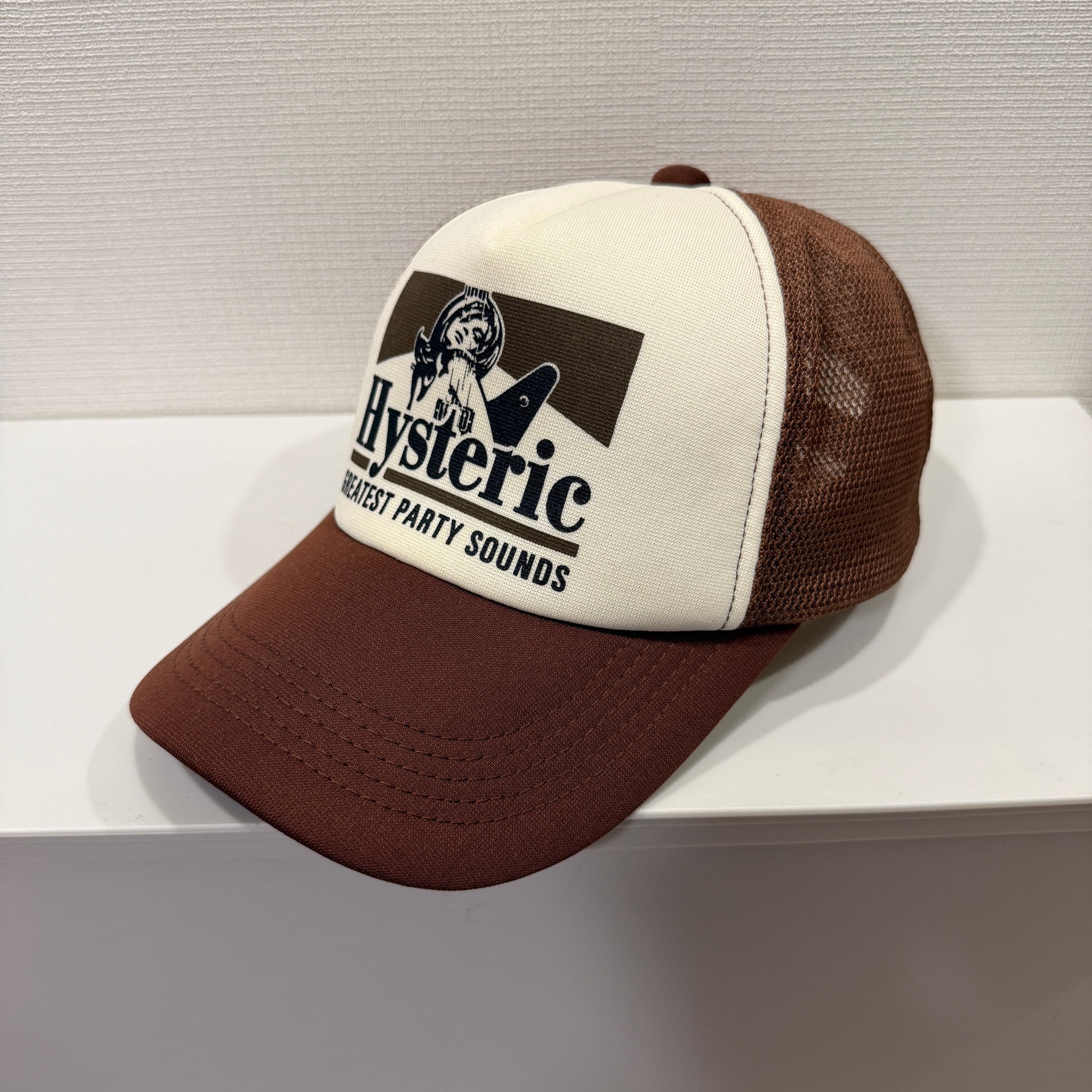 HYSTERIC GLAMOUR Guitar Girl Mesh Cap "Brown"