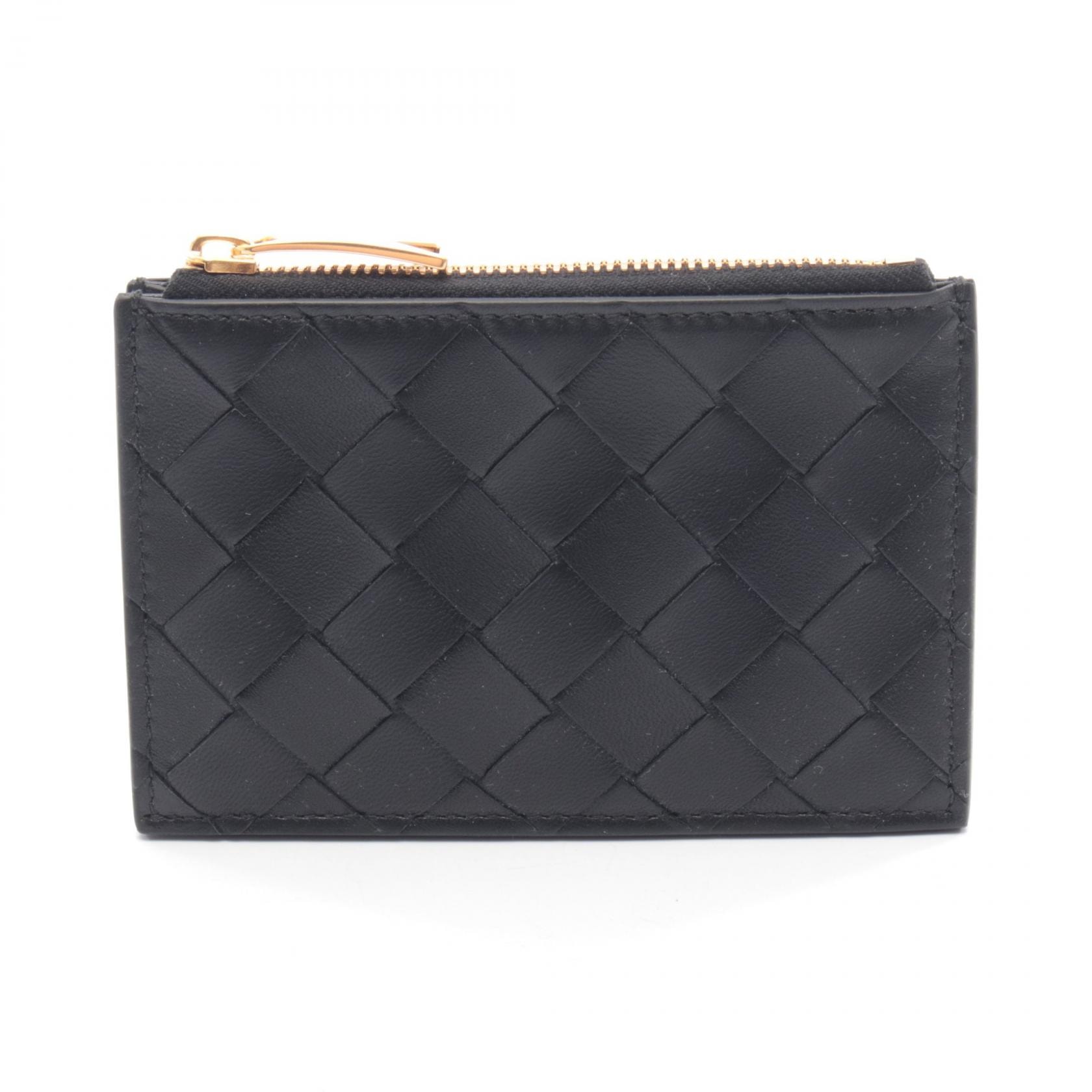ボッテガヴェネタ BOTTEGA VENETA イントレチャート コインケース 財布 レザー メンズ ブラック系 806032VCPP38425 【新品】