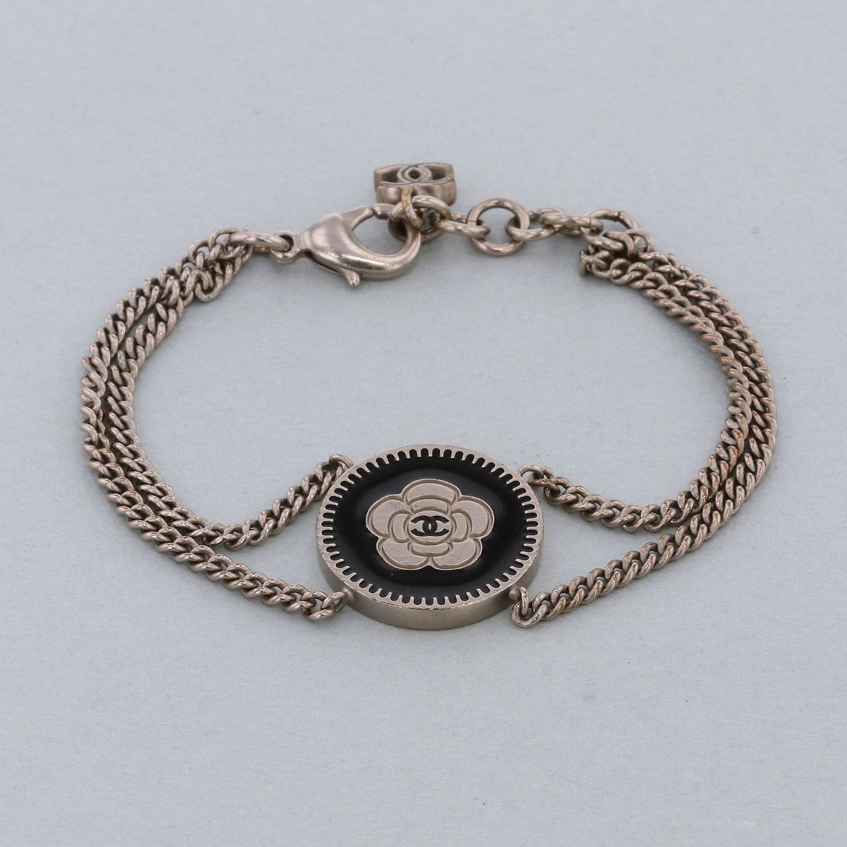 CHANEL シャネル ココマーク カメリア ブレスレット ブレスレット メタル シルバー ブラック  レディース【中古】
