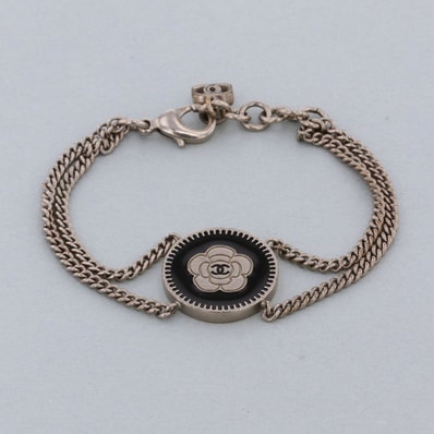 CHANEL シャネル ココマーク カメリア ブレスレット ブレスレット メタル シルバー ブラック レディース【中古】
